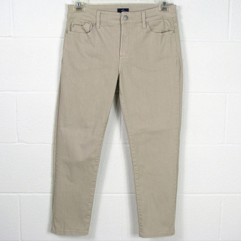 NYDJ Size 8P Lift Tuck Tummy Khaki Denim Jeans